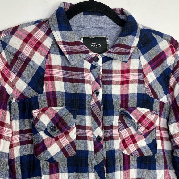 Rails KENDRA Plaid Button Down Shirt Flannel Tencel, Size M - Picture 2 of 7